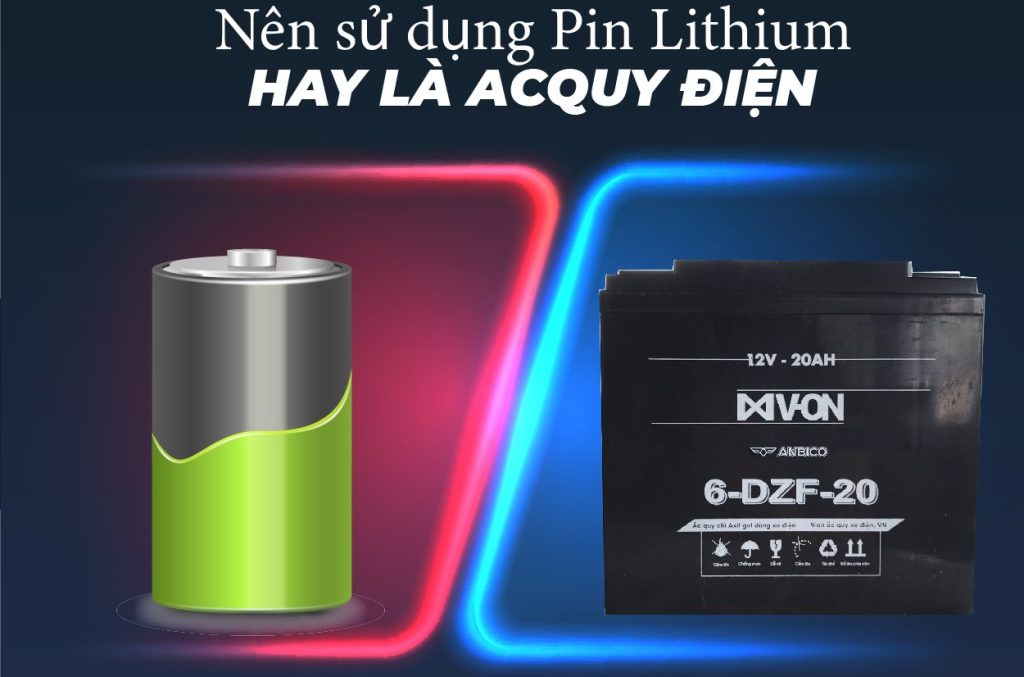 Pin lithium và ắc quy chì trong xe đạp điện