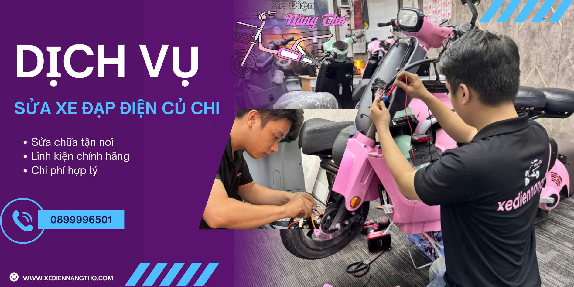 dịch vụ sửa xe đạp điện củ chi