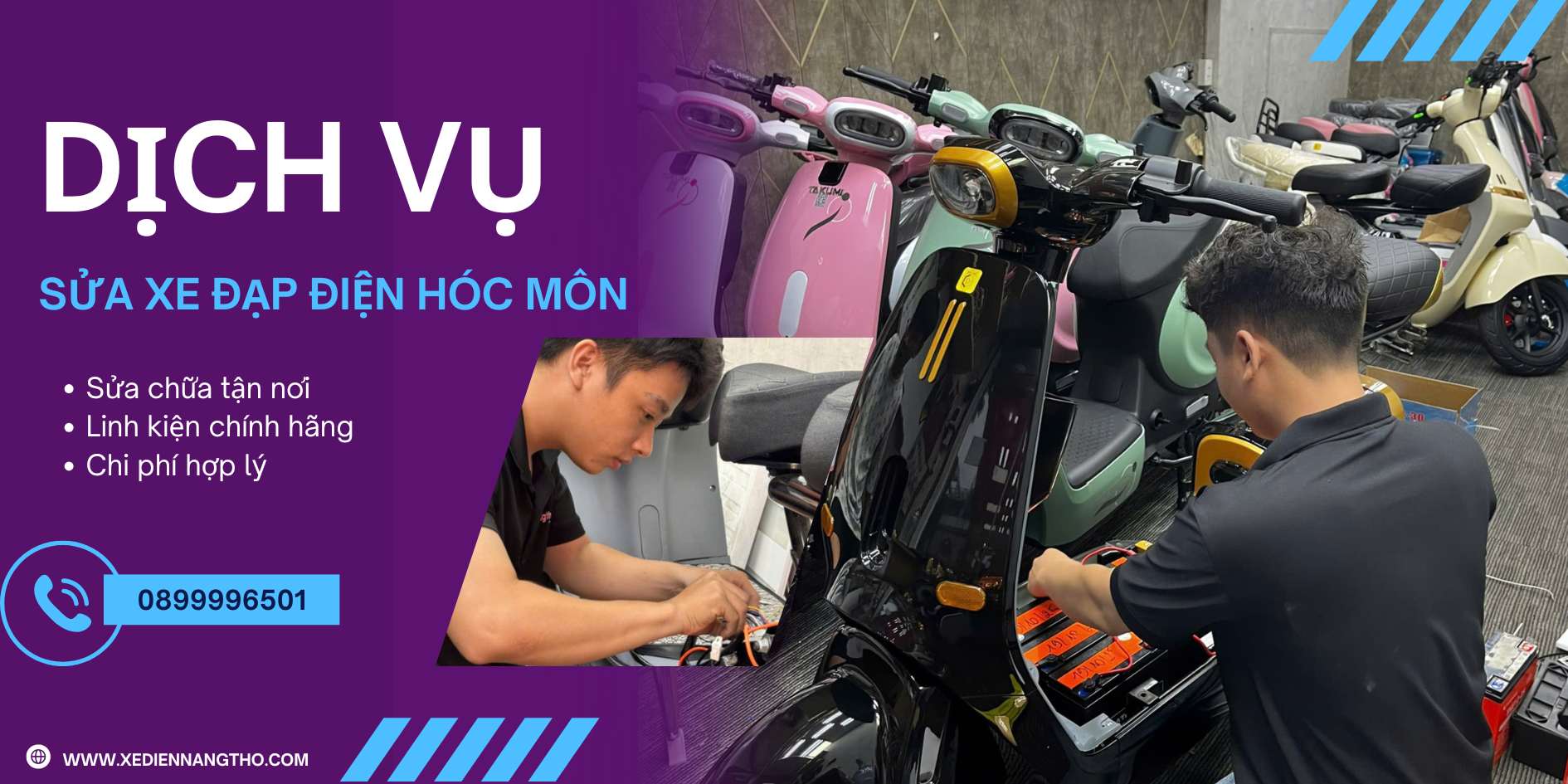dịch vụ sửa xe đap điện hóc môn