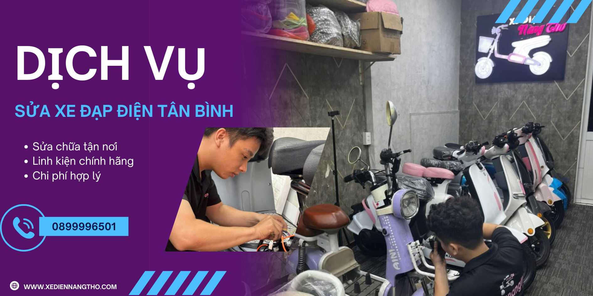 Dịch vụ sửa xe đạp điện tân bình