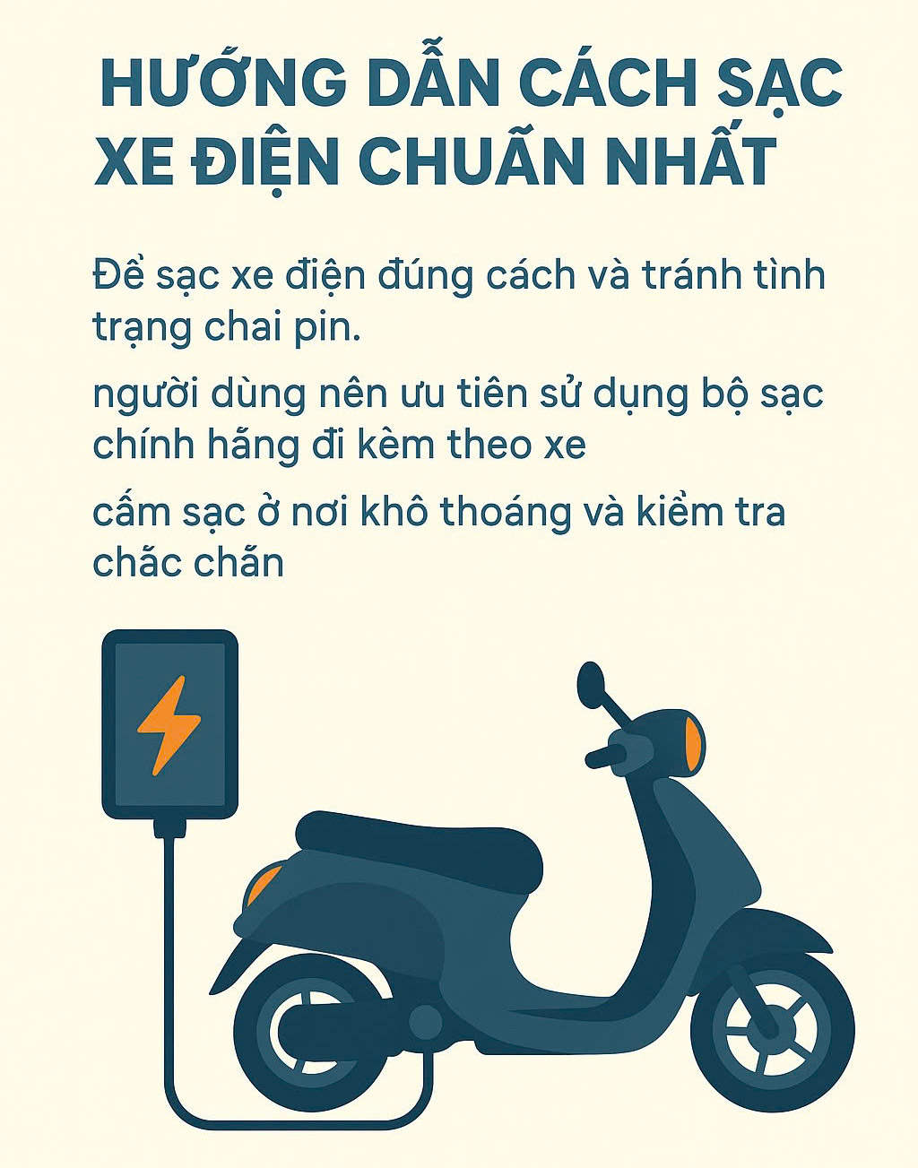 cách sạc xe điện