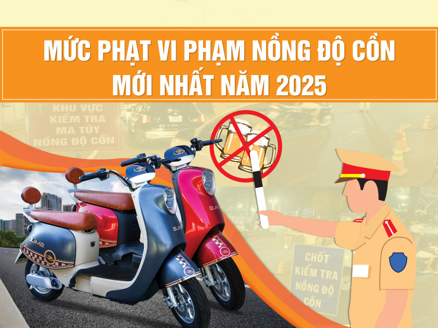 mức phạt nồng độ cồn xe máy điện