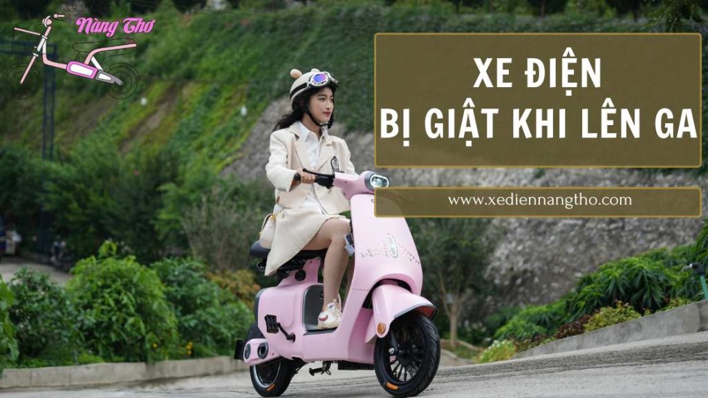 Xe điện bị giật khi lên ga