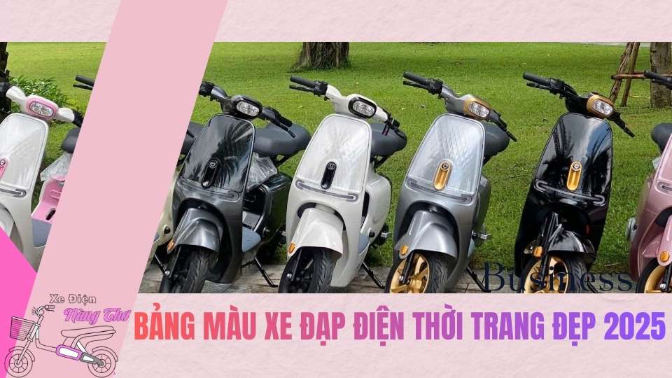 Bảng màu xe đạp điện thời trang đẹp 2025