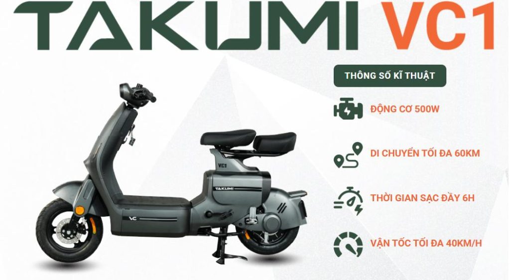 Xe Điện Xinh Cho Học Sinh 2026 - Takumi VC1