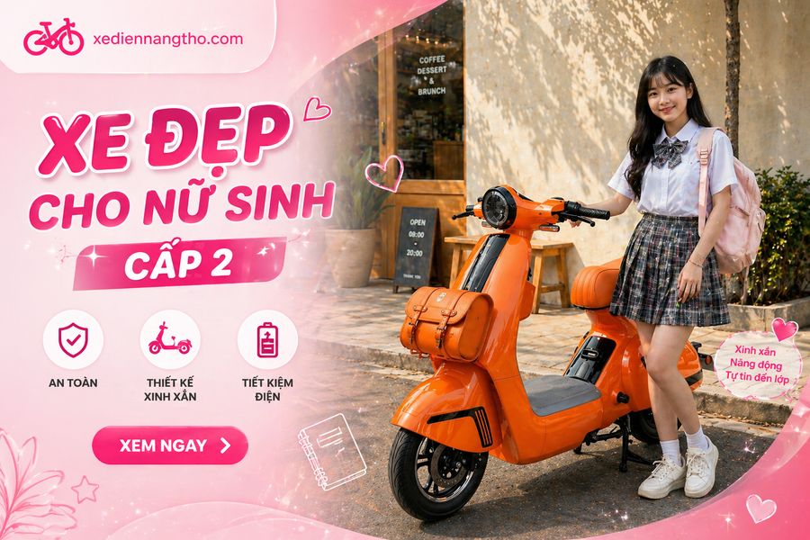 Xe đạp điện cho học sinh nữ cấp 2