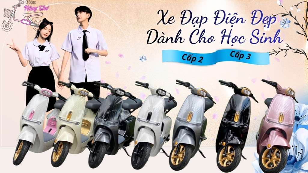 Xe đạp điện đẹp cho học sinh cấp 2 cấp 3