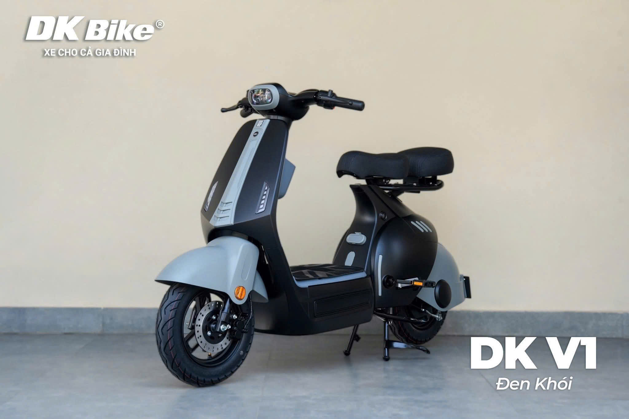 Xe Điện Dk Bike V1 Màu Đen Khói