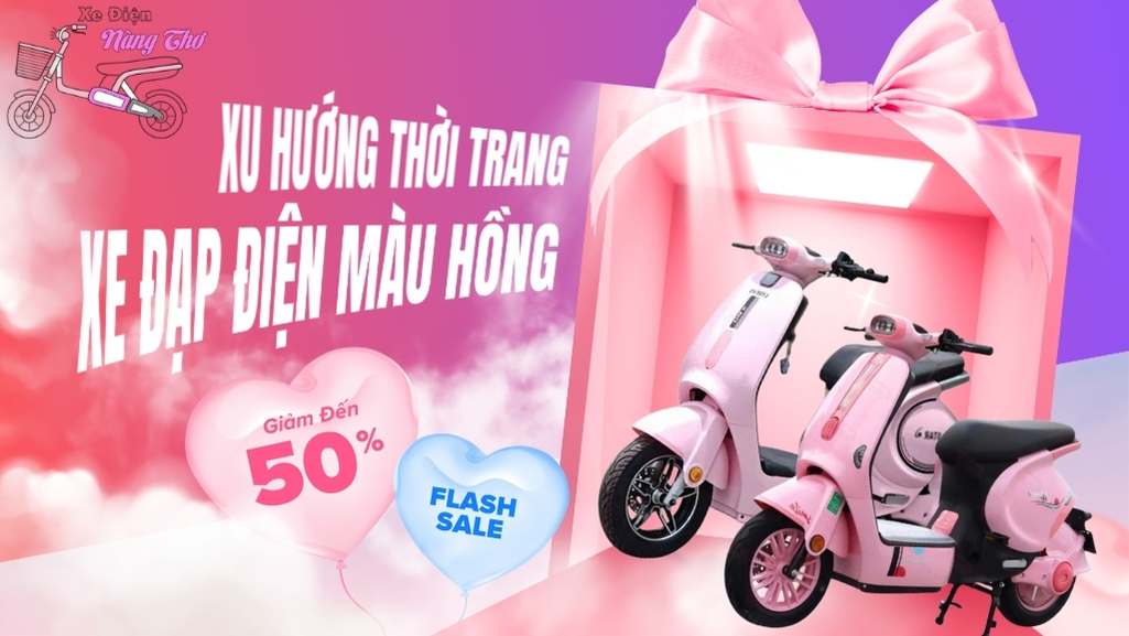 Xe đạp điện màu hồng - Xu Hướng 2025