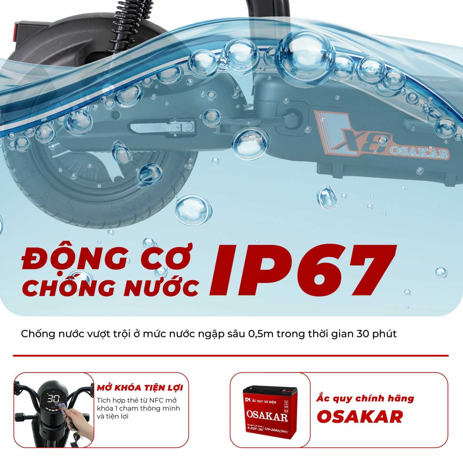 Xe điện m133 chống nước tốt