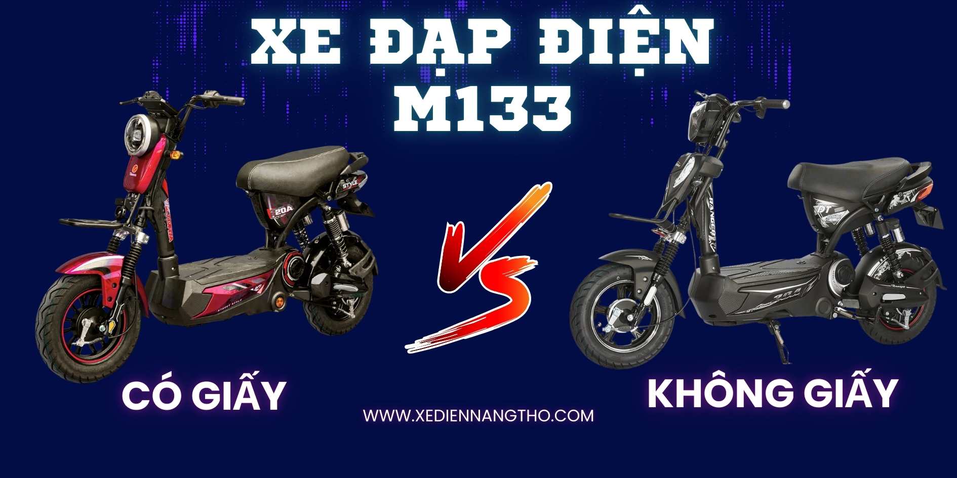 Xe điện M133 có giấy và không giấy