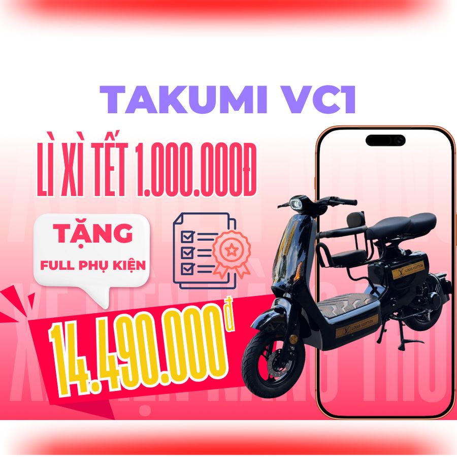 Takumi VC1 – xe đạp điện thời trang cho học sinh nữ