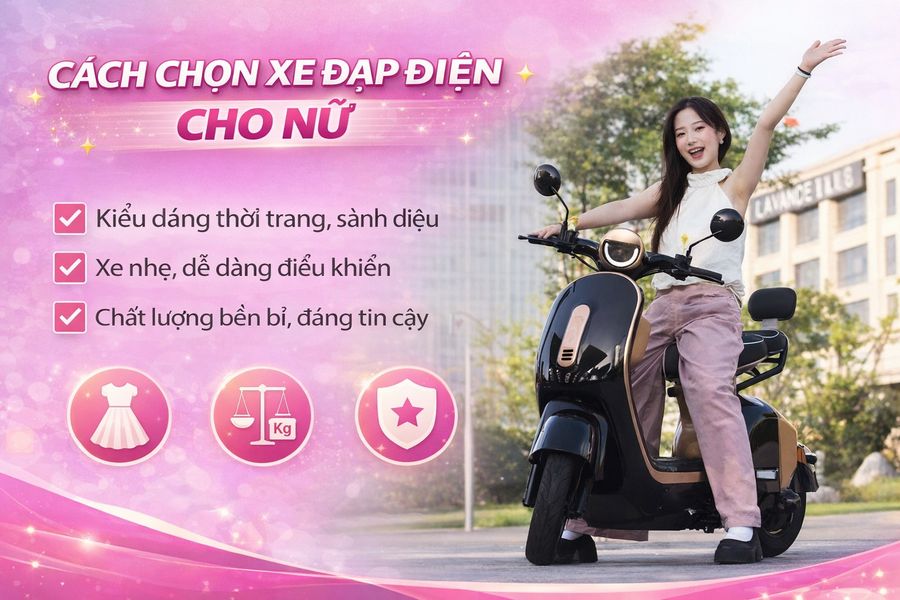 Cách chọn xe đạp điện cho nữ