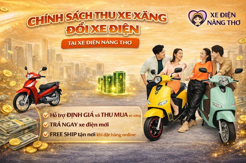 Chính sách thu xe xăng đổi xe điện - Xe Điện Nàng Thơ