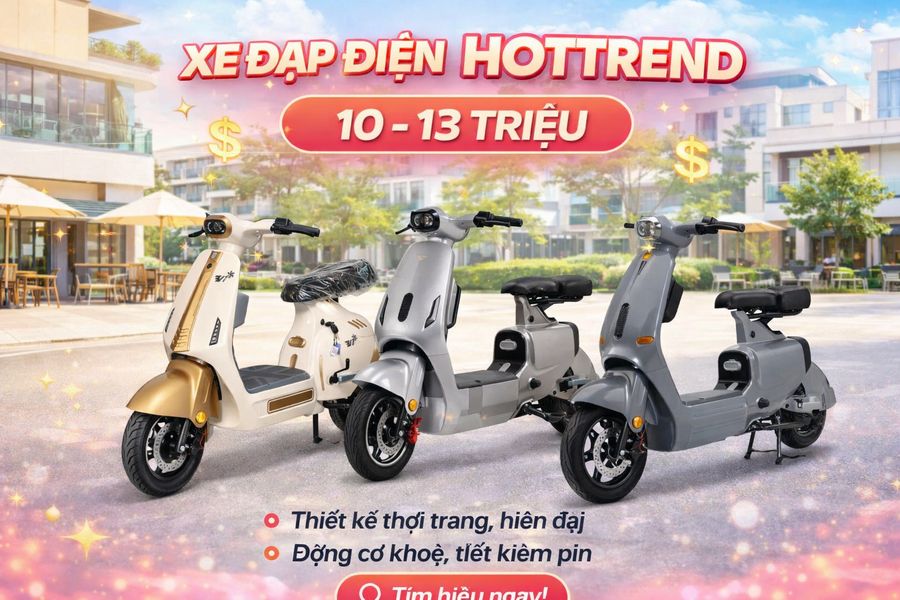 Xe đạp điện hottrend giá 10-13 triệu