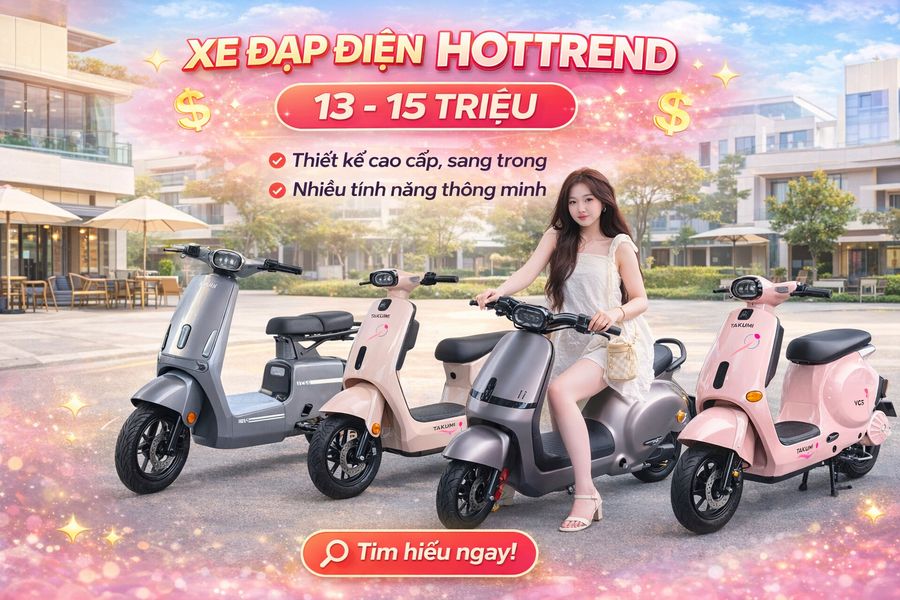Xe đạp điện hottrend giá 13-15 triệu