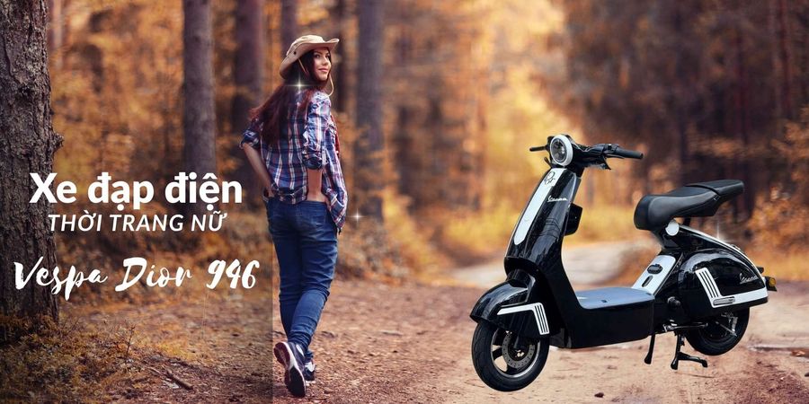 Xe Đạp Điện Cho Nữ Đẹp -Vespa Dior 946