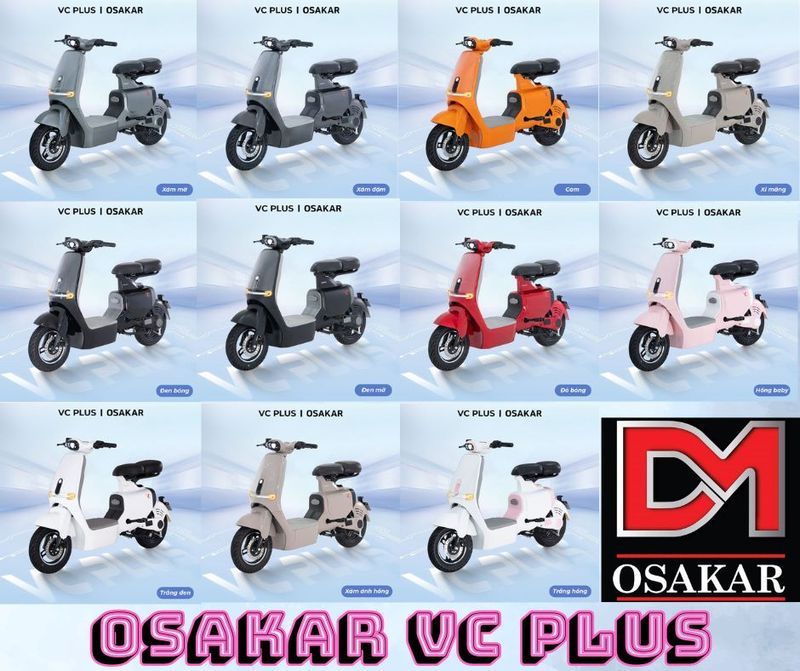 bảng màu xe đạp điện osakar vc plus