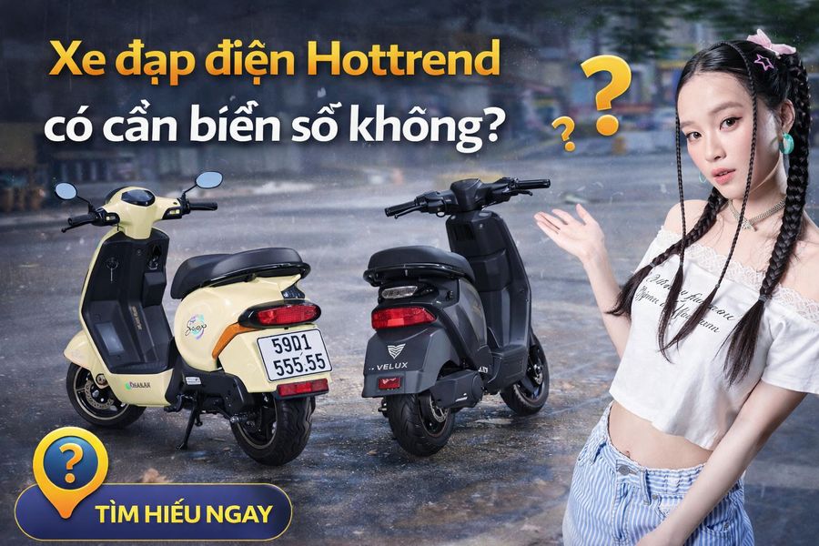 xe đạp điện hottrend có cần biển số không