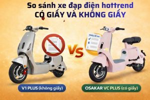 So sánh xe đạp điện hottrend có giấy và không giấy