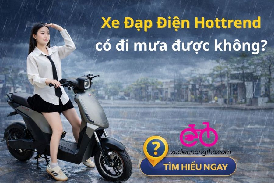 Xe đạp điện hottrend có đi mưa được không?