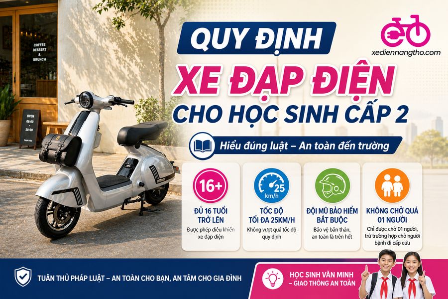 Quy định xe đạp điện cho học sinh cấp 2
