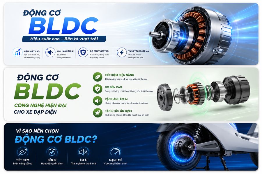 Xe máy điện là gì? Động cơ BLDC