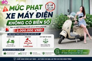 Mức phạt xe máy điện không có biển số