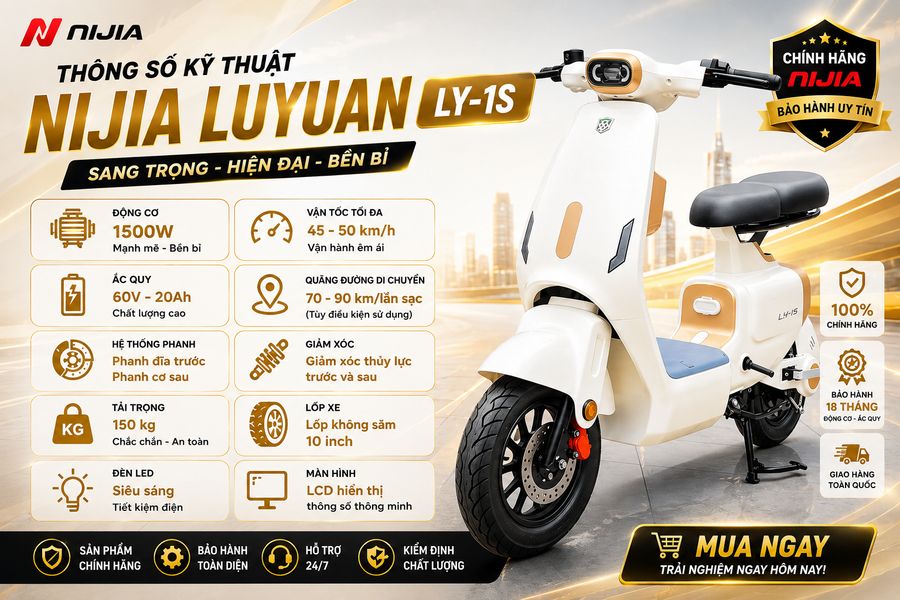 Thông số Xe Đạp Điện Nijia Luyuan Ly-1S