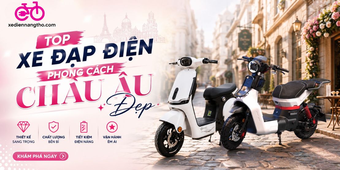 Top xe đạp điện phong cách châu âu
