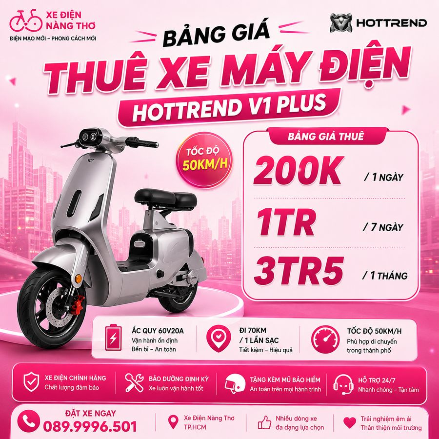 Thuê xe điện Hottrend V1 Plus