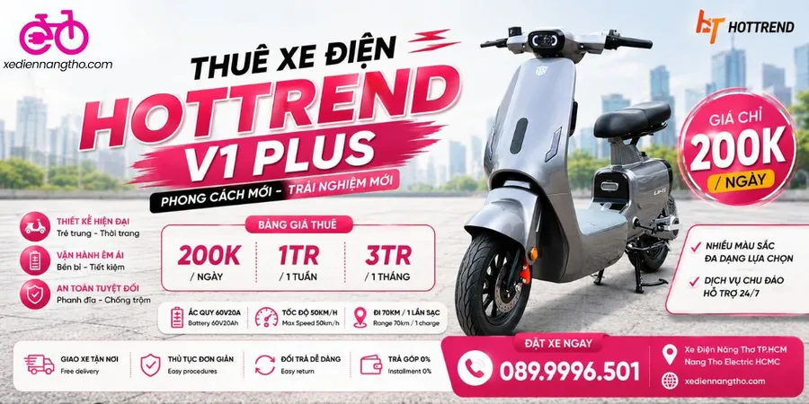 Thuê xe điện Hottrend V1 Plus