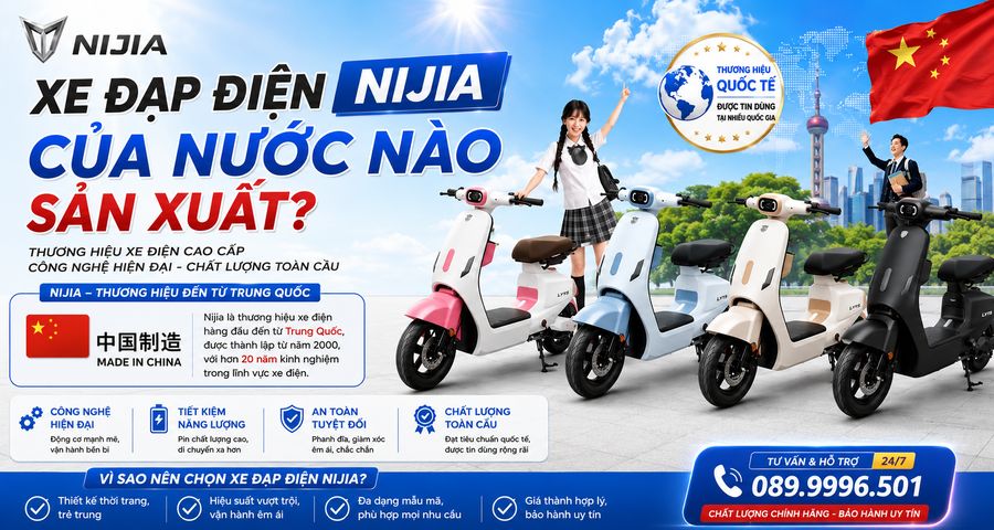 Xe Đạp Điện Nijia của nước nào sản xuất