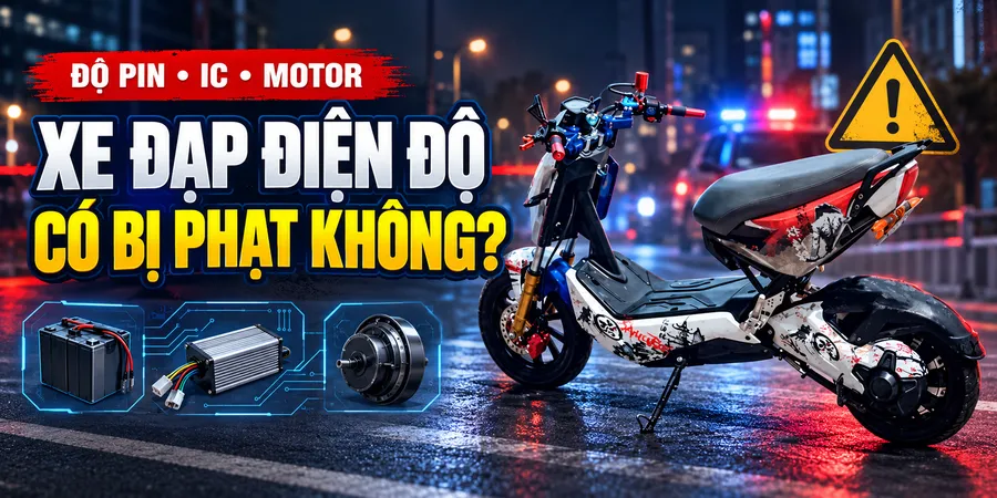 xe đạp điện độ có phạt không